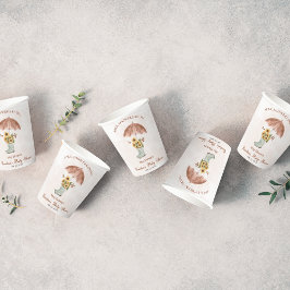 Boho April Showers brengen mei Flower Baby shower Papieren Bekers