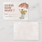 Boho April Showers Raad eens hoeveel game Kaart (Voorkant / Achterkant)