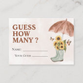 Boho April Showers Raad eens hoeveel game Kaart (Voorkant)