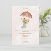 Boho aprildouches brengen mijn bloemetjes baby sho kaart (Staand voorkant)