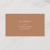 Boho aquarel Abstract | Caramel Mocha Wedding Plaatskaartje (Achterkant)