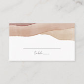 Boho aquarel Abstract | Caramel Mocha Wedding Plaatskaartje (Voorkant)
