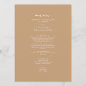 Boho aquarel Abstract | Gentle Fawn Menu (Achterkant)