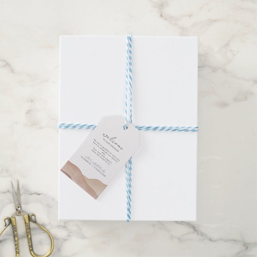 Boho aquarel Abstract | Gentle Fawn Welkom Cadeaulabel (Met Touw)