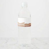 Boho aquarel Abstract 𝄅 nog lang en gelukkig Waterfles Etiket (Achterkant)