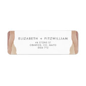 Boho Aquarel Abstract 𝄅 Retour Adreslabel Etiket (Voorkant)