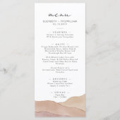 Boho aquarel Abstract | Rust Maple Dinner Menu (Voorkant)