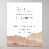 Boho aquarel Abstract | Wedding Welcome Poster (Voorkant)
