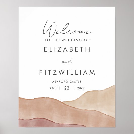 Boho aquarel Abstract | Wedding Welcome Poster (Voorkant)