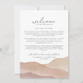 Boho Aquarel Abstract Welkomstbericht en reisschem (Voorkant)