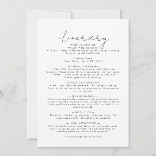 Boho Aquarel Abstract Welkomstbericht en reisschem (Achterkant)