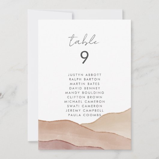 Boho aquarel Abstract | Zitplaatskaart Kaart (Voorkant)