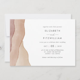 Boho Aquarel Abstracte bruiloft Kaart