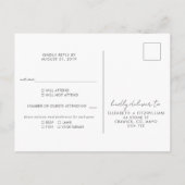 Boho Aquarel Abstracte bruiloft RSVP Briefkaart (Achterkant)