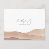 Boho Aquarel Abstracte bruiloft RSVP Briefkaart (Voorkant)