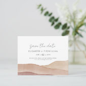 Boho Aquarel Abstracte bruiloft Save The Date (Staand voorkant)