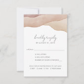 Boho Aquarel Abstracte Maaltijdkeuze Trouwen RSVP Kaartje (Voorkant)