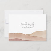 Boho Aquarel Abstracte Wedding Meal Keuze RSVP Kaartje (Voorkant)