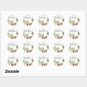 Boho Aquarel Pothouses Bruidsfeestje Ronde Sticker (Vel)