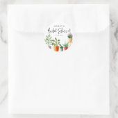 Boho Aquarel Pothouses Bruidsfeestje Ronde Sticker (Tas)