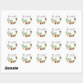 Boho Aquarel Pothuisplanten Bruidsdouche Ronde Sticker (Vel)