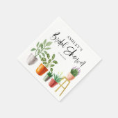 Boho Aquarel Pothuisplanten Bruidsdouche Servet (Hoek)