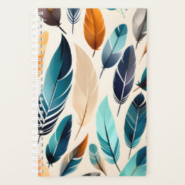 Boho aquarel veren 2024 planner