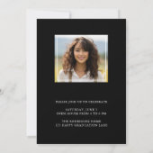 Boho Arch Afstuderen Invitation 2 Foto's - Zwart Kaart (Achterkant)