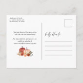 Boho Arch Autumn Pumpkin Terracotta Save the Date Aankondigingskaart (Achterkant)