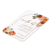 Boho Arch Autumn Pumpkin Terracotta Save the Date Magneet (Linkerzijde)
