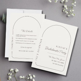 Boho Arch Bachelorette Party Uitnodigingsroute Kaart