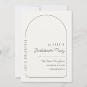 Boho Arch Bachelorette Party Uitnodigingsroute Kaart (Voorkant)