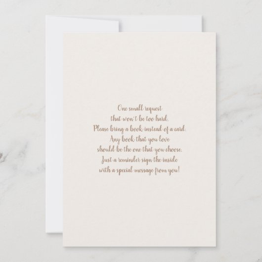 Boho Arch Beer Baby shower Kaart (Achterkant)