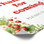 Boho Arch Berry Sweet Aardbei bedankt voor op koms Poster (Hoek)