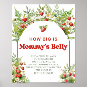 Boho Arch Berry Sweet Hoe groot mama's buik spel Poster