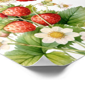 Boho Arch Berry Sweet Wild Aardbei Roze Welkom Poster (Hoek)