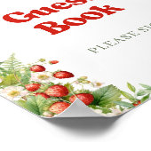Boho Arch Berry Sweet Wild Strawberry gastenboek Poster (Hoek)