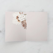 Boho Arch Bloemen Vrijgezellenfeest Bedankkaart (Binnen)