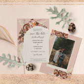 BOHO Arch BOHO Herfst Floral Blush Pampas Grass Save The Date