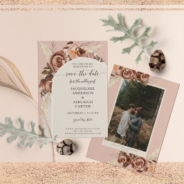 BOHO Arch BOHO Herfst Floral Blush Pampas Grass Save The Date