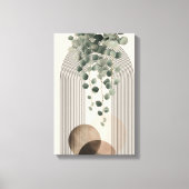 Boho Arch Botanisch | Eucalyptus Neutraal Minimali Canvas Afdruk (Voorkant)