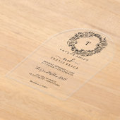 Boho Arch Botanische Acryl bruiloft Uitnodigen Uitnodigingen (Laagn)