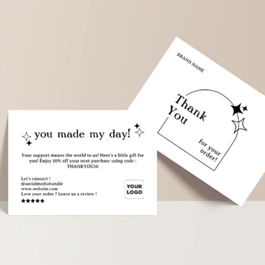 Boho Arch Business bedankkaart