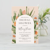 Boho Arch Cactus Floral Vrijgezellenfeest Kaart (Staand voorkant)