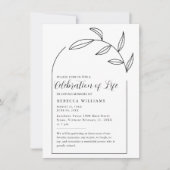 Boho Arch Celebration of Life Invitation Kaart (Voorkant)