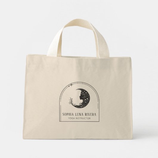 Boho Arch Celestial Crescent Moon Goddess  Tote Bag (Achterkant)