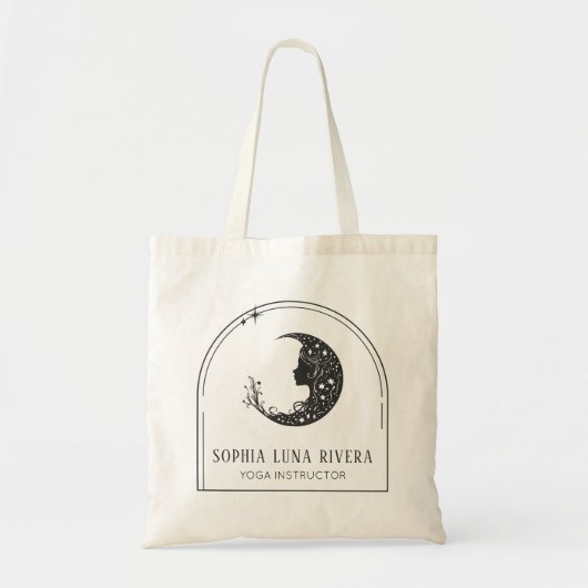 Boho Arch Celestial Crescent Moon Goddess  Tote Bag (Voorkant)