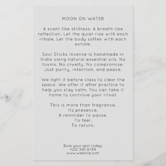 Boho Arch Celestial Crescent Moon Yoga Instructeur Flyer (Achterkant)