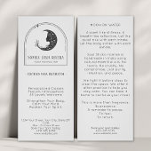 Boho Arch Celestial Crescent Moon Yoga Instructeur Reclamekaart