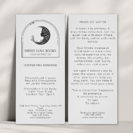 Boho Arch Celestial Crescent Moon Yoga Instructeur Reclamekaart